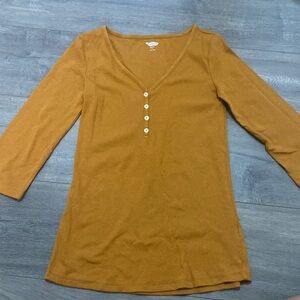 Women’s Old Navy Mustard Button Shirt